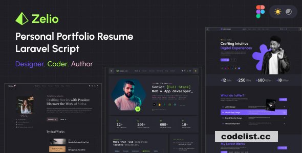 Zelio v1.1.7 - Personal Portfolio Resume Laravel Script - nulled » Premium Scripts, Plugins & Mobile