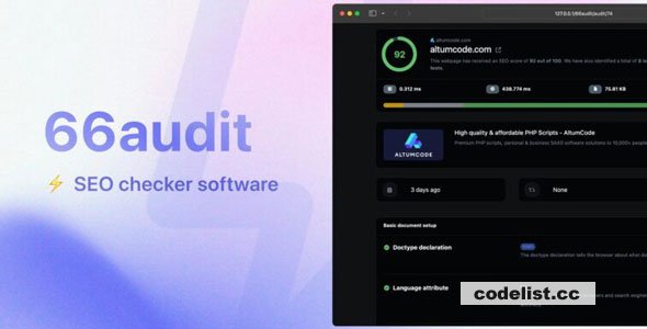 66audit v3.0.0 ᄄC SEO audits Software - nulled » Premium Scripts, Plugins & Mobile