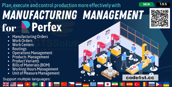 Manufacturing Management module for Perfex CRM v1.0.5 » Premium Scripts, Plugins & Mobile