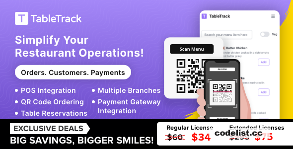 TableTrack v1.2.16 - The Complete SaaS Restaurant Management Solution - nulled » Premium Scripts, Plugins & Mobile