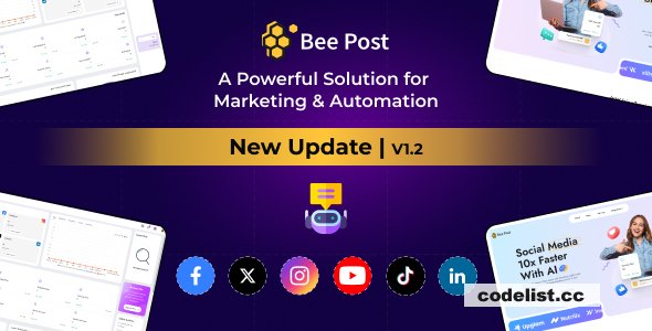 BeePost v1.2 - AI Social Media Management &amp; Content Creation SaaS with Subscription System - nulled &raquo; Premium Scripts, Plugins &amp; Mobile