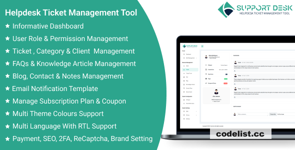 Support Desk SaaS v1.5 - Helpdesk Ticket Management Tool » Premium Scripts, Plugins & Mobile