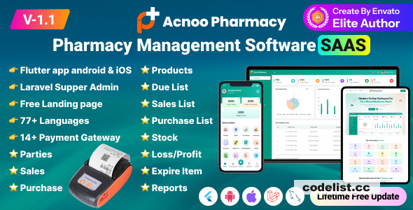 Acnoo Pharmacy v1.1 - SaaS Pharmacy Management Software &amp; Flutter App with Admin Panel - nulled &raquo; Premium Scripts, Plugins &amp; Mobile