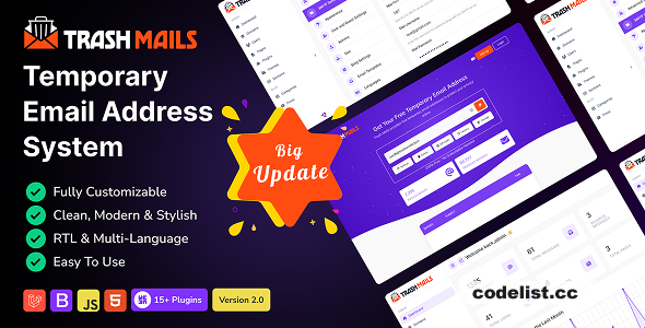 Trash Mails v2.0 - Temporary Email Address System » Premium Scripts, Plugins & Mobile