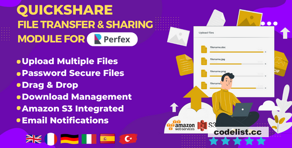QuickShare v1.1.0 - File transfer & sharing module for Perfex CRM » Premium Scripts, Plugins & Mobile