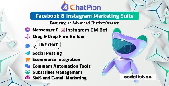 ChatPion v9.4.3 - AI Chatbot for Facebook, Instagram, eCommerce, SMS/Email & Social Media Marketing (SaaS) - nulled » Premium Scripts, Plugins & Mobile
