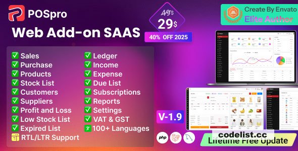 POS Pro v2.1 - Advanced POS & Inventory Management System add-on | POS SaaS Solution » Premium Scripts, Plugins & Mobile