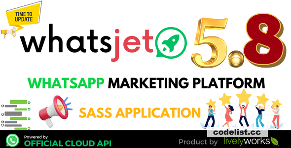 WhatsJet SaaS v5.8.4 - A WhatsApp Marketing Platform with Bulk Sending, Campaigns, Chat Bots & CRM - nulled » Premium Scripts, Plugins & Mobile