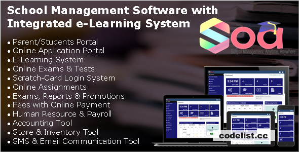 SOA v7.0 - School Management Software with Integrated E-Learning System » Premium Scripts, Plugins & Mobile