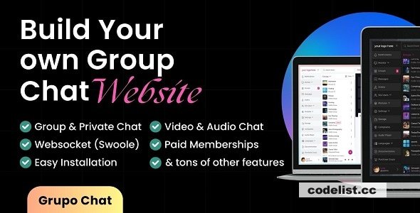 Grupo Chat v3.1.0 - Chat Room & Private Chat - Video Chat & Audio Chat - Group Video Chat - PHP Chat Code - nulled » Premium Scripts, Plugins & Mobile