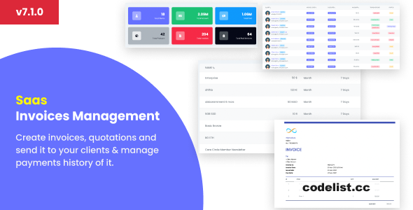 Invoice SaaS Management System v7.1.0 - Invoices SaaS / Billing Management / Laravel Invoice Management » Premium Scripts, Plugins & Mobile