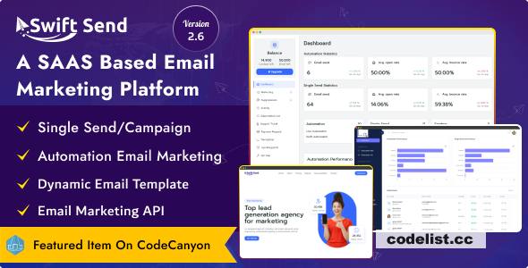 Swift Send v2.6 - Email Marketing and Campaign Management (SAAS Based) - nulled » Premium Scripts, Plugins & Mobile