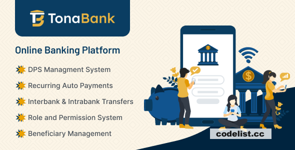TonaBank v1.0 - Online Banking Platform » Premium Scripts, Plugins & Mobile
