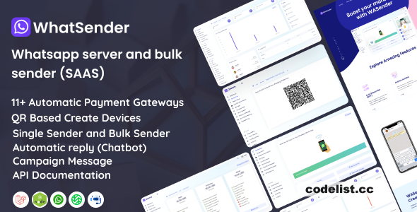 WhatSender v4.6.2 - Whatsapp server and bulk sender (SAAS) - nulled » Premium Scripts, Plugins & Mobile