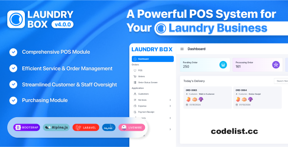 Laundry Box v2.2.0 - POS and Order Management System - nulled » Premium Scripts, Plugins & Mobile