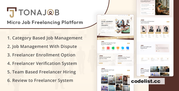 TonaJob v1.0 - MicroJob Freelancing Platform » Premium Scripts, Plugins & Mobile