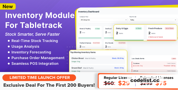 Inventory Module for Tabletrack v1.0.60 » Premium Scripts, Plugins & Mobile