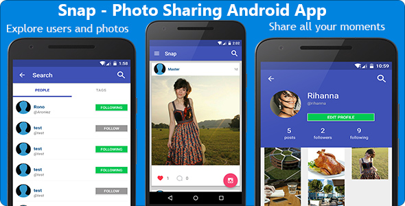 Snap - Photo Sharing Android App » Premium Scripts, Plugins & Mobile