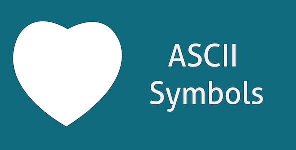 ASCII Text Symbols - Top Android App » Premium Scripts, Plugins & Mobile