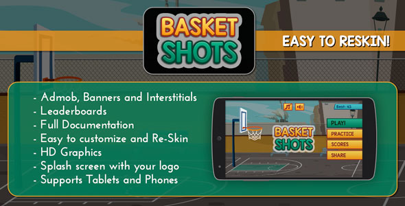 Basket Shots - HD Basketball Game Template &raquo; Premium Scripts, Plugins &amp; Mobile