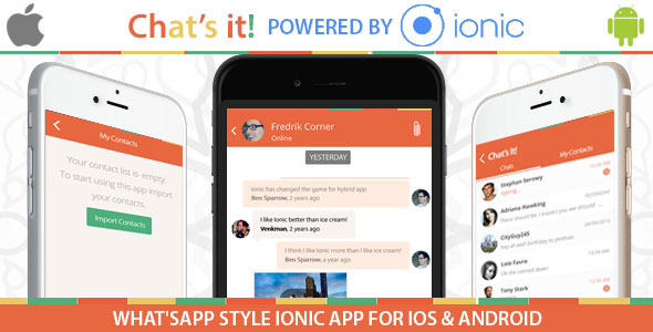 Whatᄀᆵs App Chat Clone ᄄC An Ionic Framework ,Socket.io and Nodejs Full Hybrid App » Premium Scripts, Plugins & Mobile