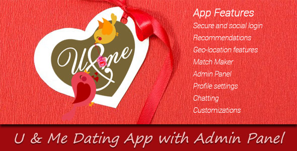 You and Me Dating App with Admin Panel » Premium Scripts, Plugins & Mobile