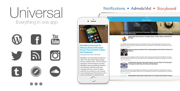 Universal for IOS - Full Multi-Purpose IOS app » Premium Scripts, Plugins & Mobile