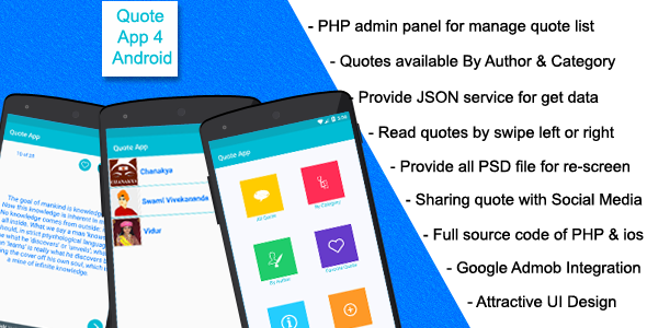 Quote App for Android » Premium Scripts, Plugins & Mobile