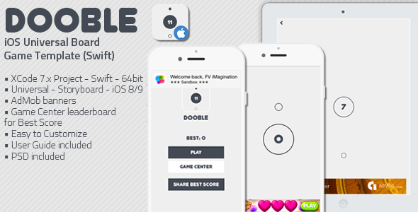 DOOBLE - iOS Universal Game Board Template (Swift) » Premium Scripts, Plugins & Mobile