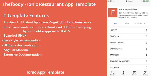 Thefoody - Ionic Restaurant App Template » Premium Scripts, Plugins & Mobile