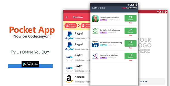 POCKET v1.3 - Android Rewards App » Premium Scripts, Plugins & Mobile