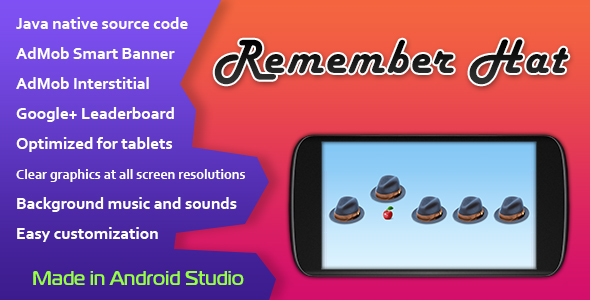 Remember Hat Game with AdMob and Leaderboard » Premium Scripts, Plugins & Mobile
