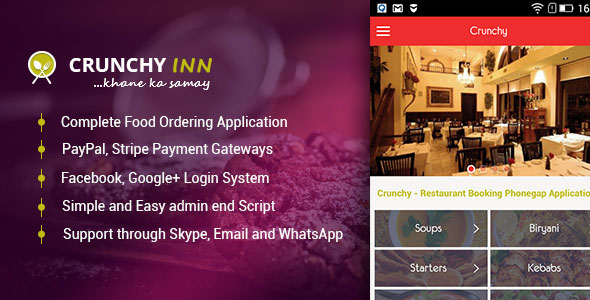 Crunchy - Restaurant Booking Phonegap Application » Premium Scripts, Plugins & Mobile