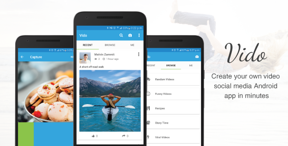 Vido - Video Social Media App Template » Premium Scripts, Plugins & Mobile