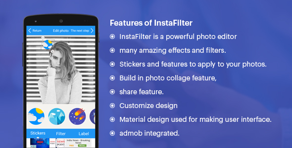 Insta Filter (Fun with Photos & Stickers + Admob) » Premium Scripts, Plugins & Mobile