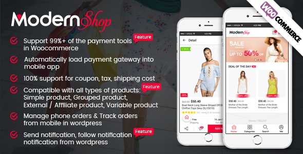ModernShop - Full Mobile Woocommerce App for Woocommerce Store » Premium Scripts, Plugins & Mobile