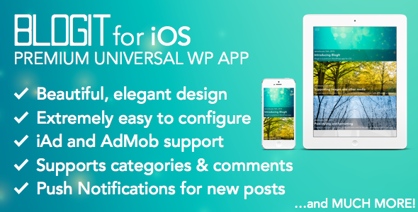 BlogIt: Premium WordPress App for iOS (Push, iPad) » Premium Scripts, Plugins & Mobile