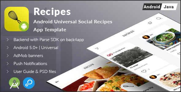 Recipes - Android Universal Social Recipes App Template » Premium Scripts, Plugins & Mobile