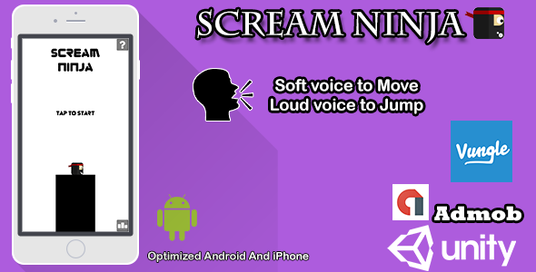 Scream Ninja: sound game Android » Premium Scripts, Plugins & Mobile