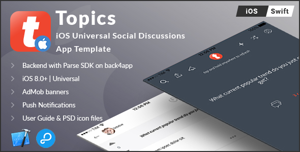 Topics - iOS Universal Social Discussion App Template (Swift) » Premium Scripts, Plugins & Mobile