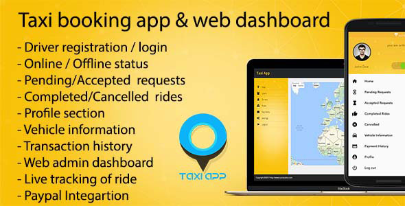 Taxi booking app & web dashboard, complete solution v2.0.1 » Premium Scripts, Plugins & Mobile