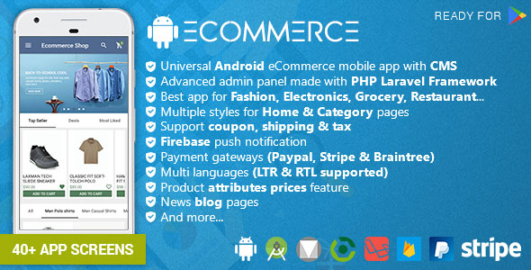 Android Ecommerce - Universal Android Ecommerce / Store Full Mobile App with Laravel CMS » Premium Scripts, Plugins & Mobile