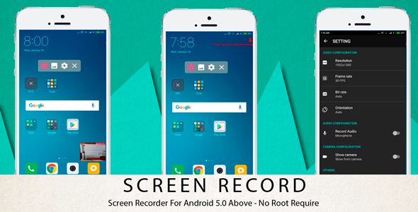 Screen Recorder - Android 5.0 Above - No Root Require » Premium Scripts, Plugins & Mobile