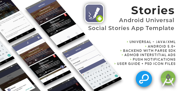 Stories - Android Universal Fun Social Stories App Template » Premium Scripts, Plugins & Mobile