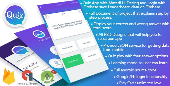 Play Quiz (Material Design) » Premium Scripts, Plugins & Mobile