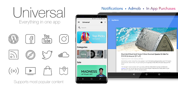 Universal v4.5.2 - Full Multi-Purpose Android App » Premium Scripts, Plugins & Mobile