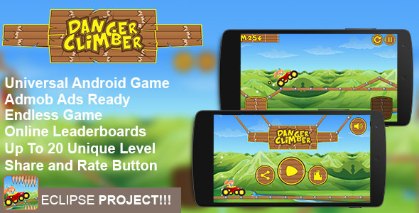 Danger Climber - Addictive Arcade Android Game Template Eclipse Project &raquo; Premium Scripts, Plugins &amp; Mobile
