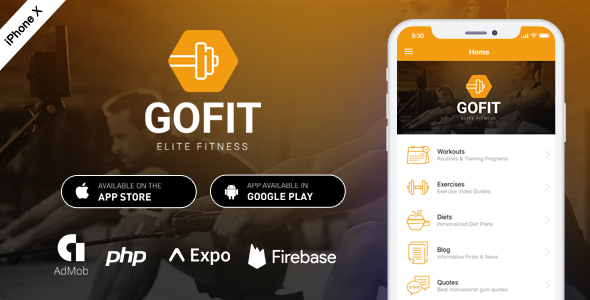 GoFit - Complete React Native Fitness App + Backend » Premium Scripts, Plugins & Mobile