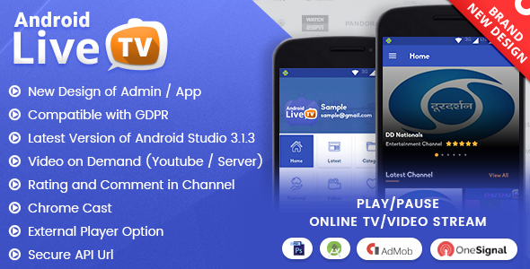 Android Live TV with Material Design » Premium Scripts, Plugins & Mobile