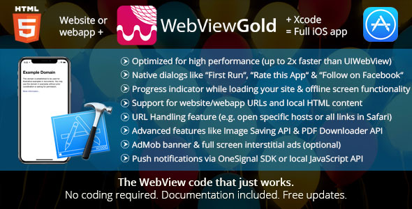 WebViewGold for iOS v5.2 ᄄC WebView URL/HTML to iOS app + Push, URL Handling, APIs & much more! » Premium Scripts, Plugins & Mobile